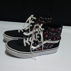 🌸 Kids' Vans Sk8-Hi Floral High-Top Sneakers – Size 4.5 Youth 👟